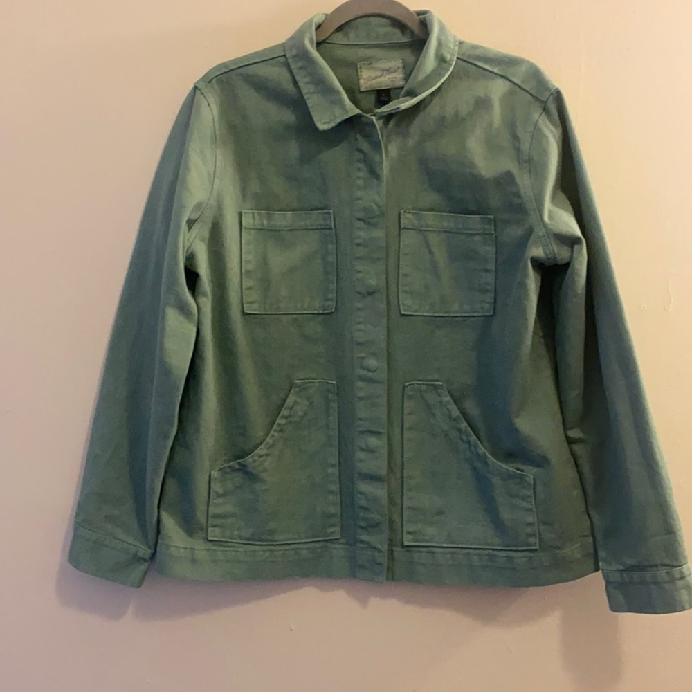 Medium Green Universal Thread Utility Button Up Jacket